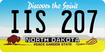 ND license plate IIS207
