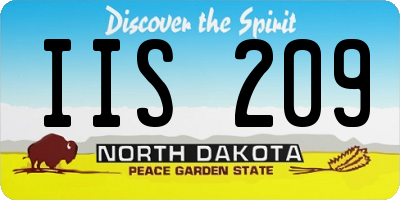 ND license plate IIS209