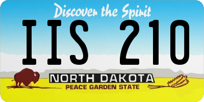 ND license plate IIS210