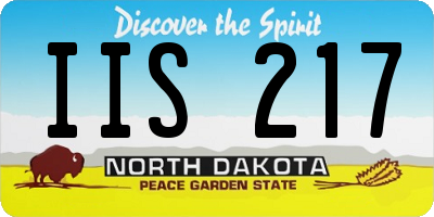 ND license plate IIS217