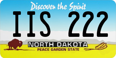 ND license plate IIS222