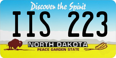 ND license plate IIS223