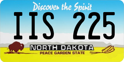 ND license plate IIS225