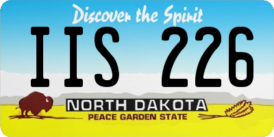 ND license plate IIS226