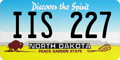 ND license plate IIS227