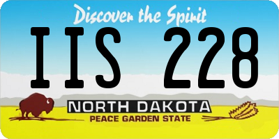 ND license plate IIS228