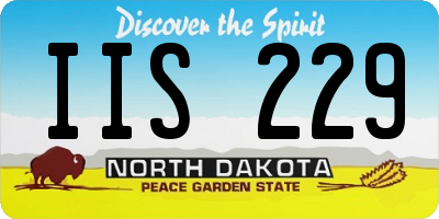 ND license plate IIS229