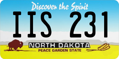 ND license plate IIS231