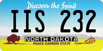 ND license plate IIS232