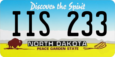 ND license plate IIS233