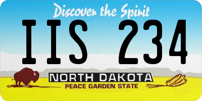 ND license plate IIS234