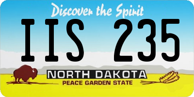 ND license plate IIS235