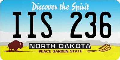 ND license plate IIS236
