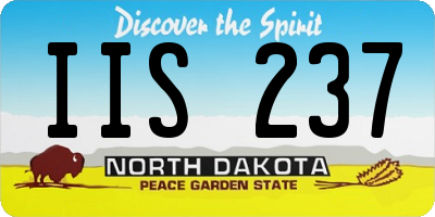 ND license plate IIS237