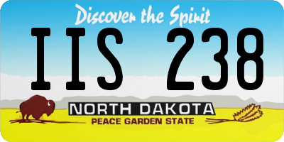 ND license plate IIS238