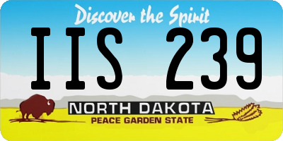 ND license plate IIS239