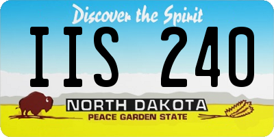ND license plate IIS240