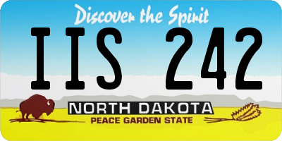 ND license plate IIS242