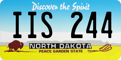 ND license plate IIS244