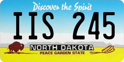ND license plate IIS245