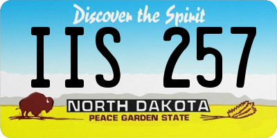 ND license plate IIS257