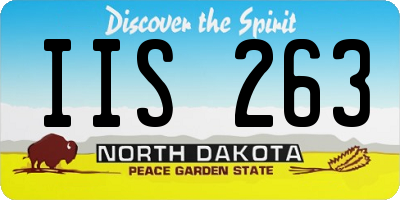ND license plate IIS263