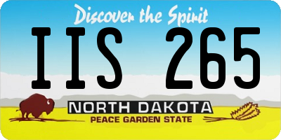 ND license plate IIS265
