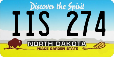 ND license plate IIS274