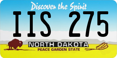 ND license plate IIS275