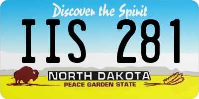 ND license plate IIS281