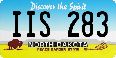 ND license plate IIS283