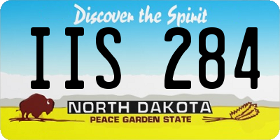 ND license plate IIS284