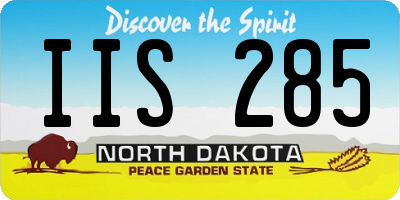 ND license plate IIS285