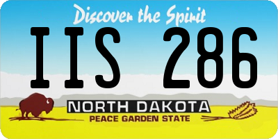 ND license plate IIS286