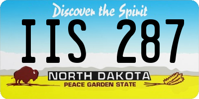 ND license plate IIS287