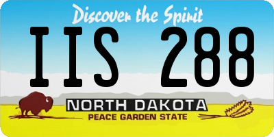 ND license plate IIS288