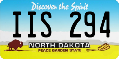 ND license plate IIS294