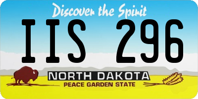ND license plate IIS296