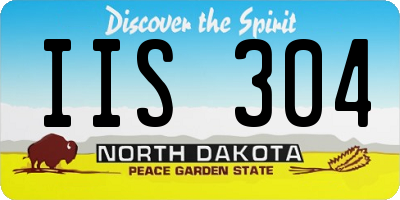 ND license plate IIS304