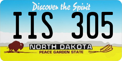 ND license plate IIS305