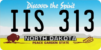 ND license plate IIS313