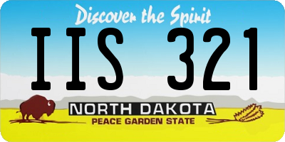ND license plate IIS321