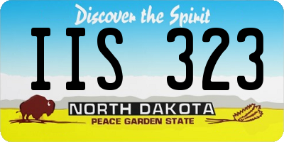 ND license plate IIS323