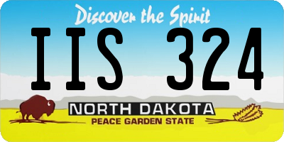 ND license plate IIS324