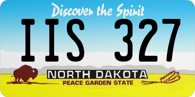 ND license plate IIS327