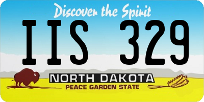 ND license plate IIS329
