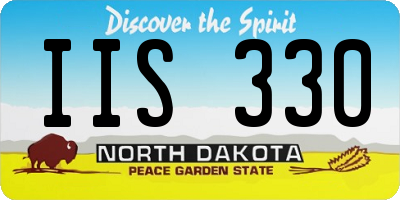 ND license plate IIS330
