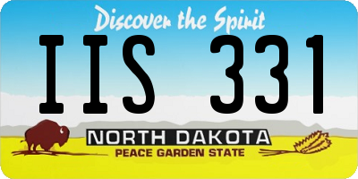 ND license plate IIS331