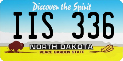ND license plate IIS336