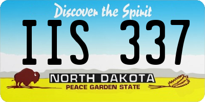 ND license plate IIS337